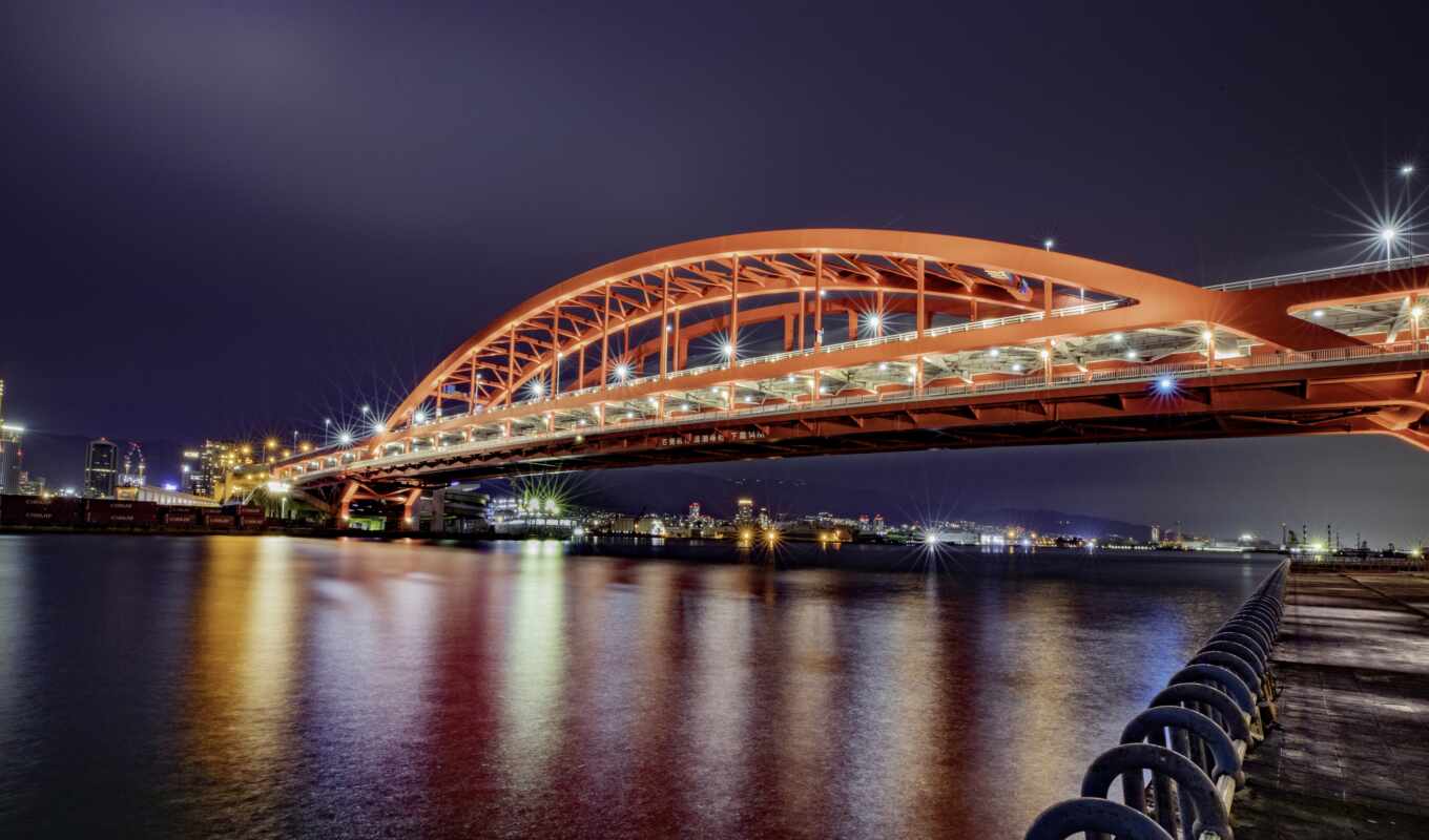 мост, kobe, park, япония, id