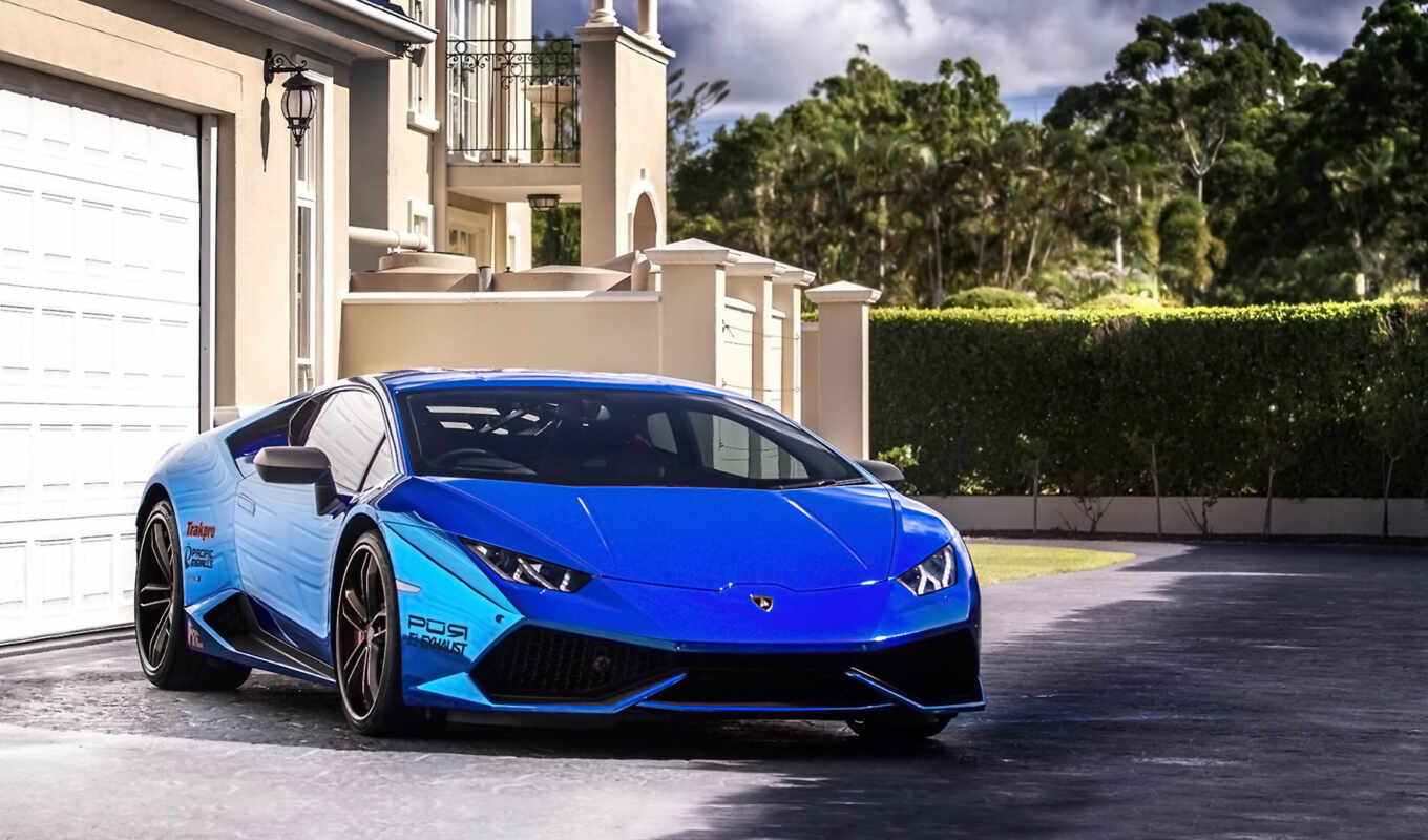 blue, car, sporty