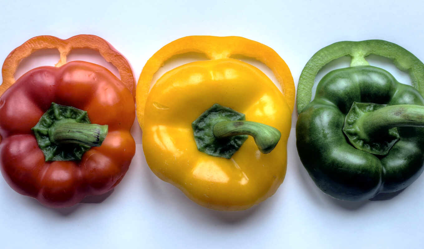 green, yellow, pepper, variety