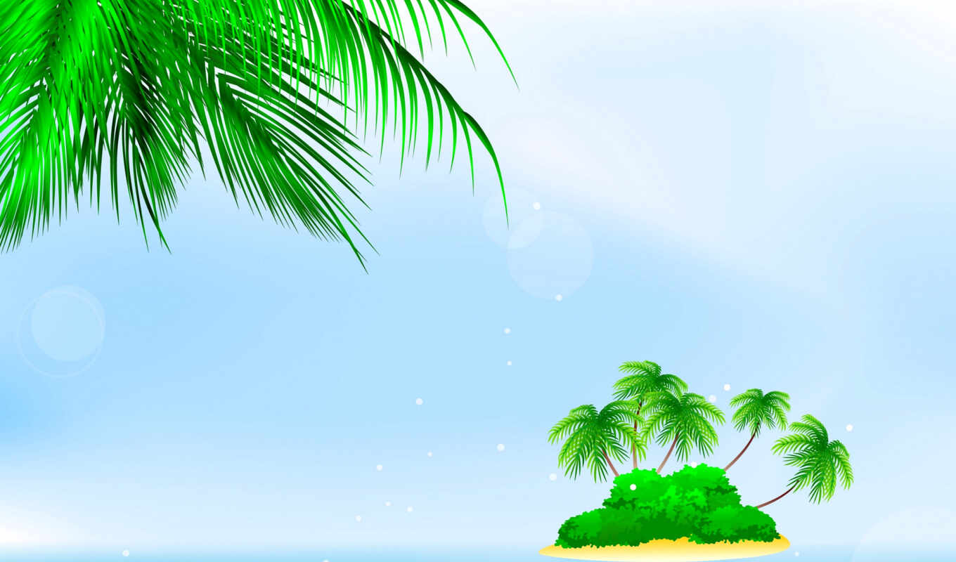 beautiful, screensavers, island, palm, trees, goodfon, bushes, çalılar