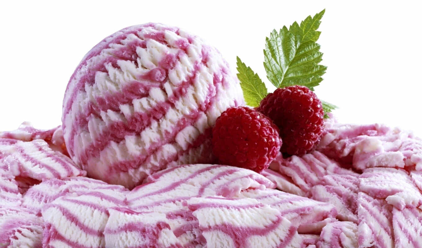raspberry, ice cream
