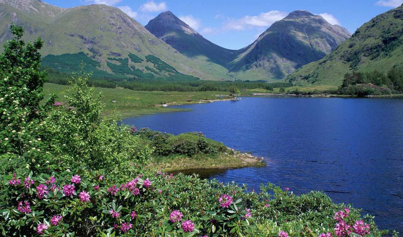 озеро, природа, гора, шотландия, scotia, scottish, высокий