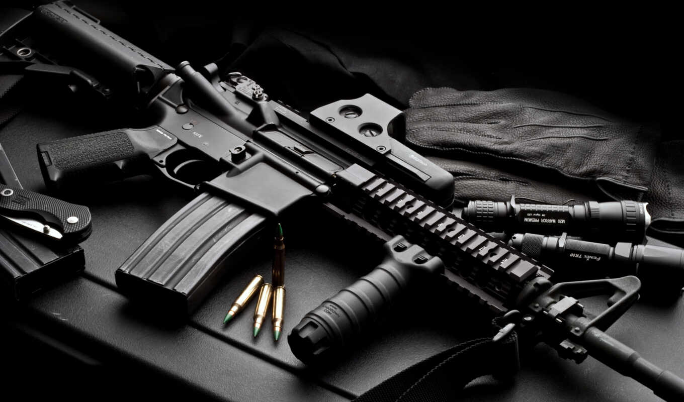 black, rifle, gun, weapon, cartridge, automatic transmission