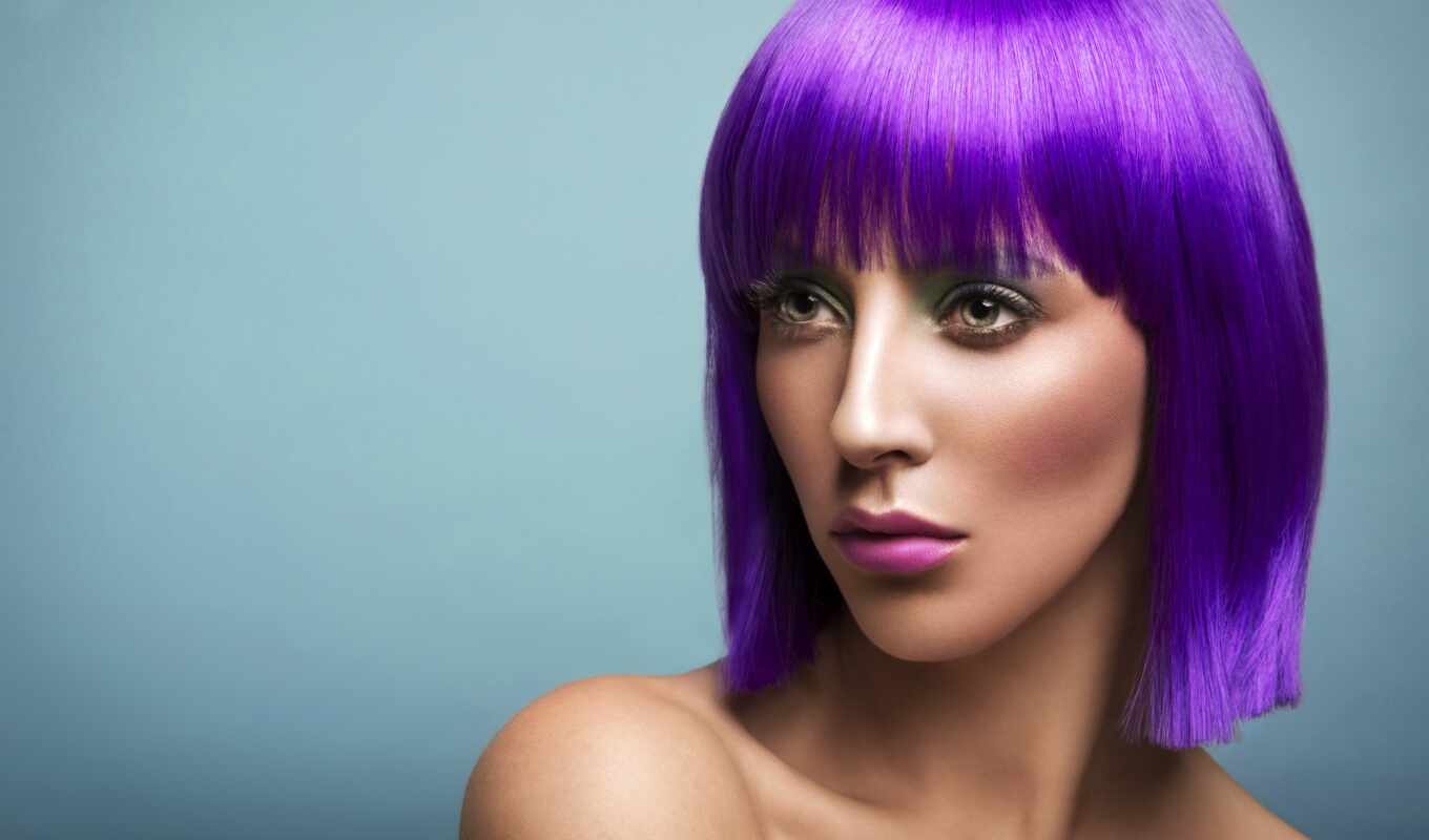 purple, волосы