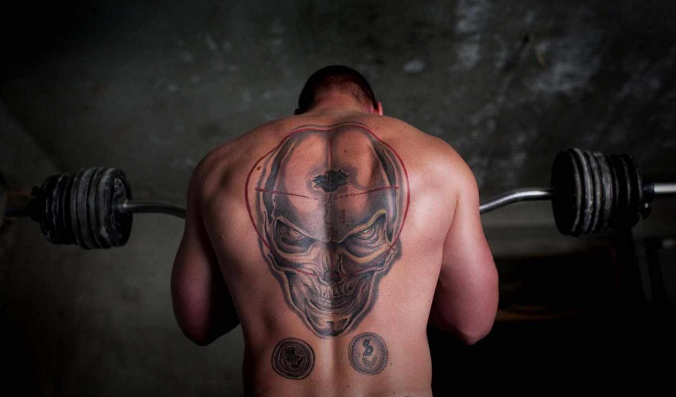 tattoo, back, male, men 's, tattoos, description