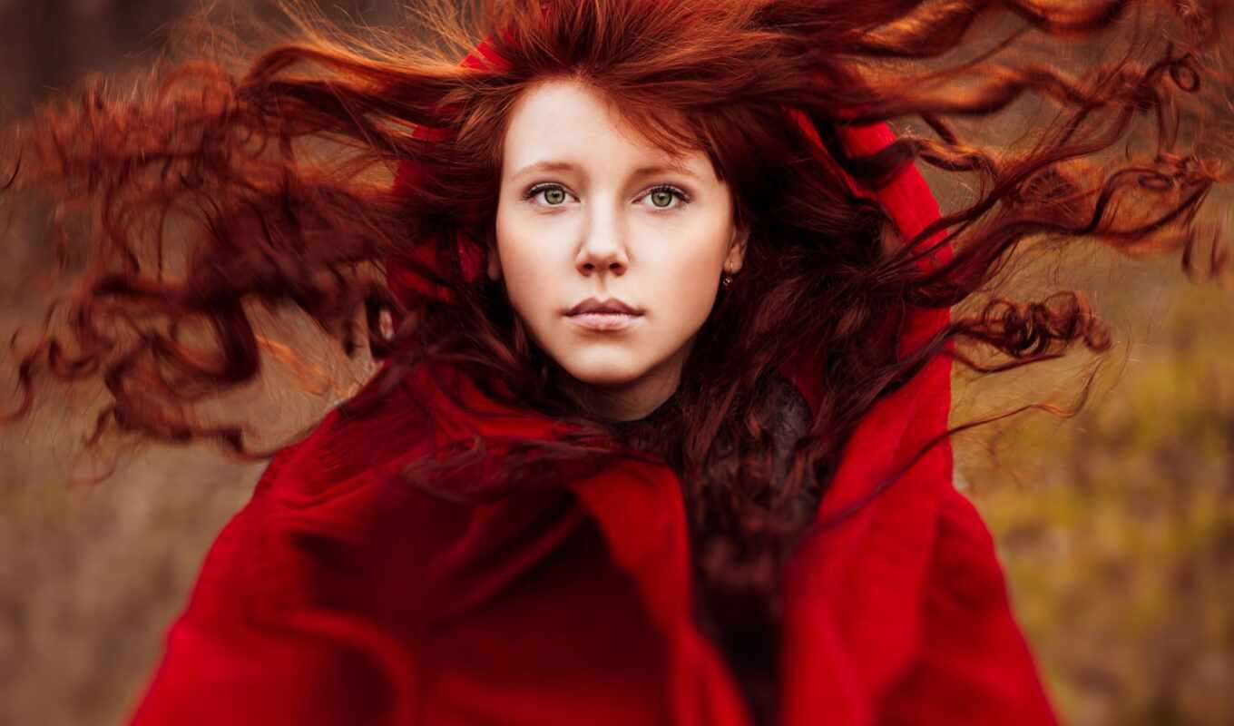 red, волосы, тема, one, энн