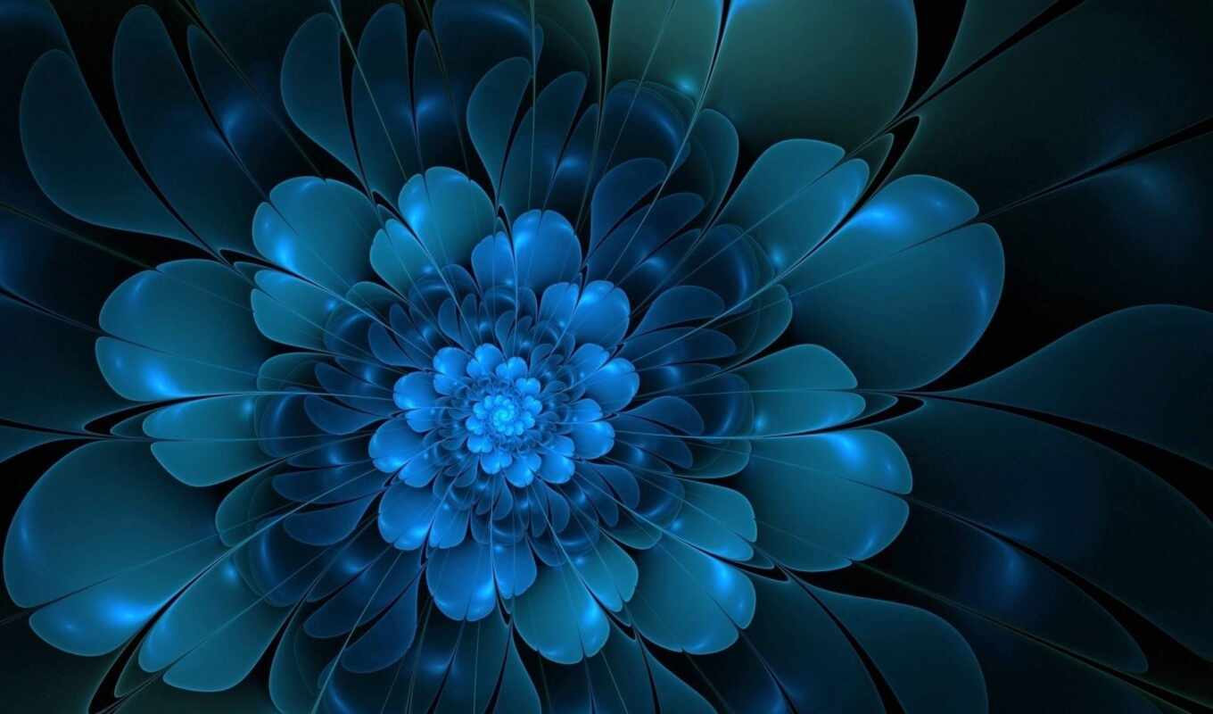 flowers, blue, abstract, design, tablet, ultrawide