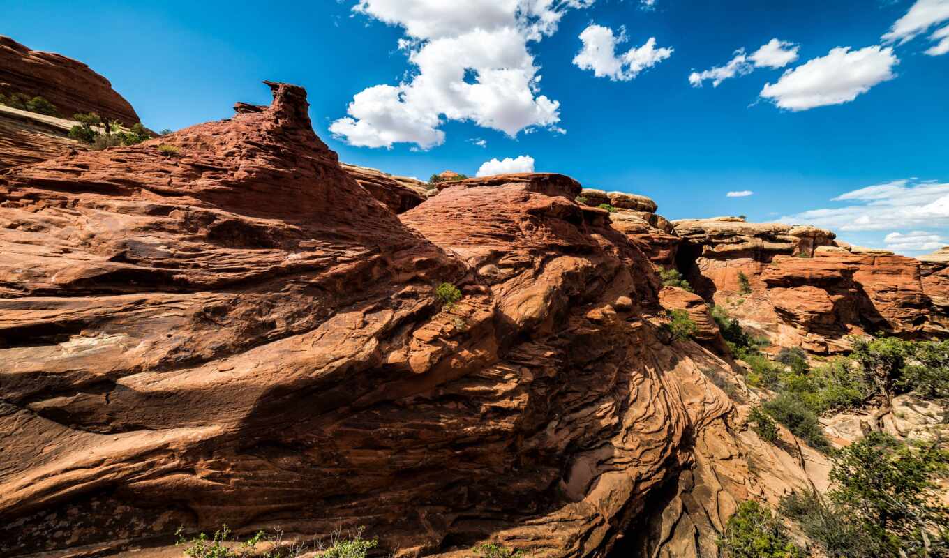 a computer, mountain, park, national, canyonland