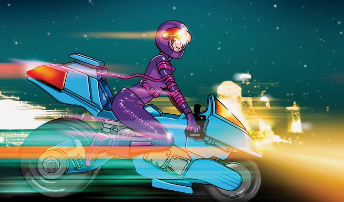 женщина, мотоцикл, окно, тема, прокатиться, getty