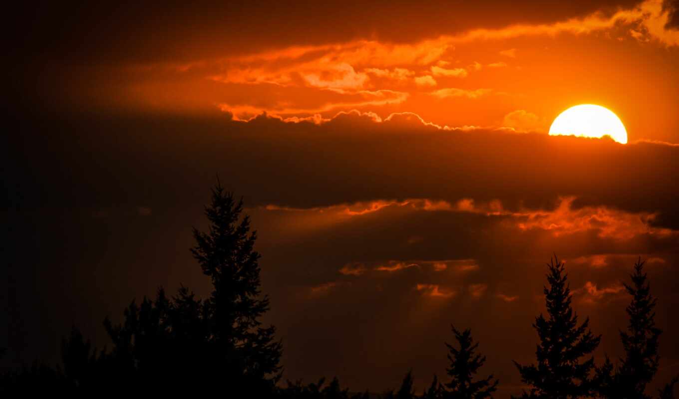 sky, desktop, telephone, sunset