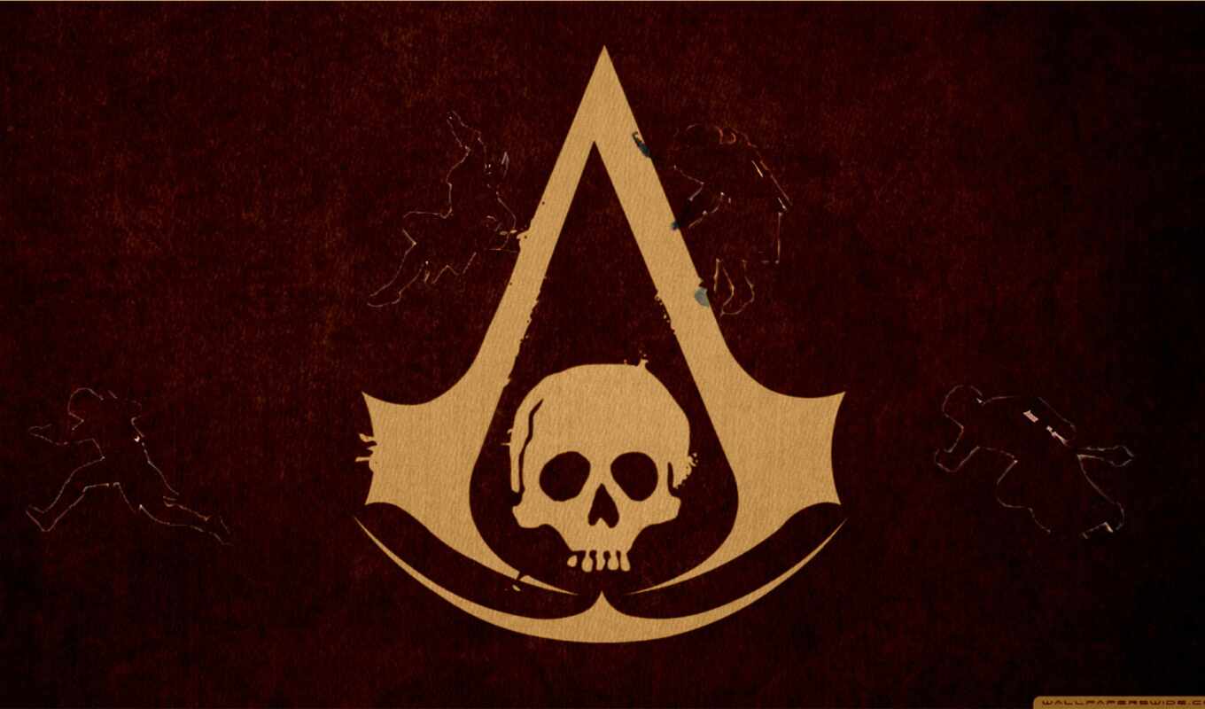 black, creed, assassin, флаг