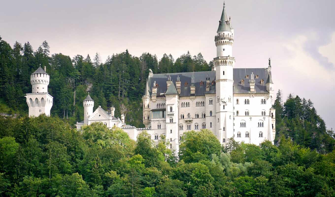 castle, neuschwanstein, linderhof