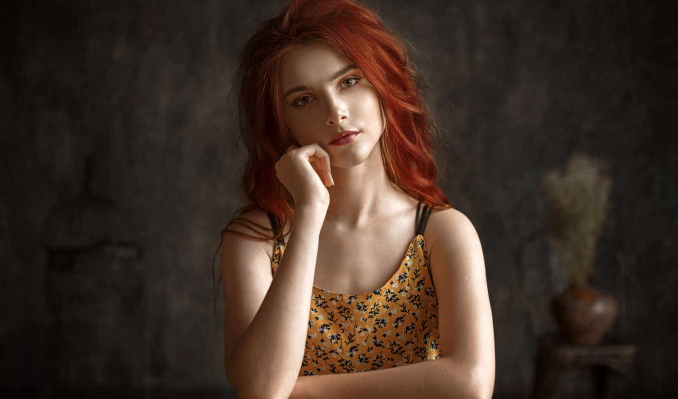 модель, portrait, redhead