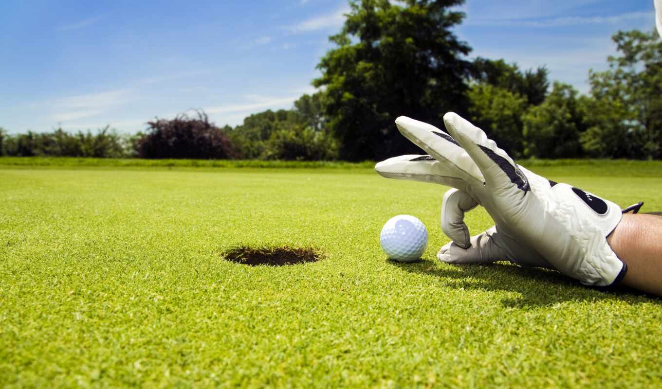 game, спорт, golf, мяч, газон