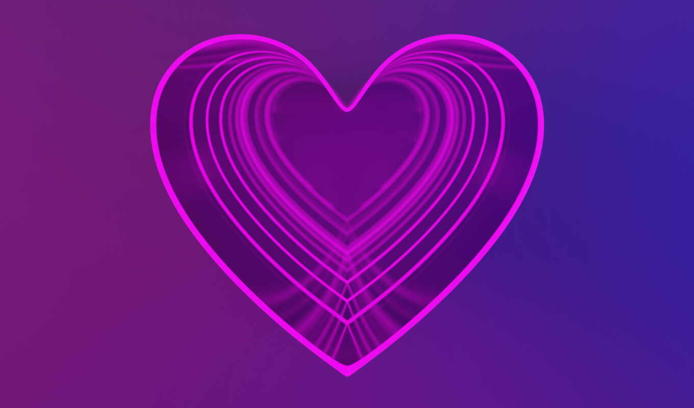 art, love, purple, сердце, розовый, galaxy, plus, туннель, minimal, cgi