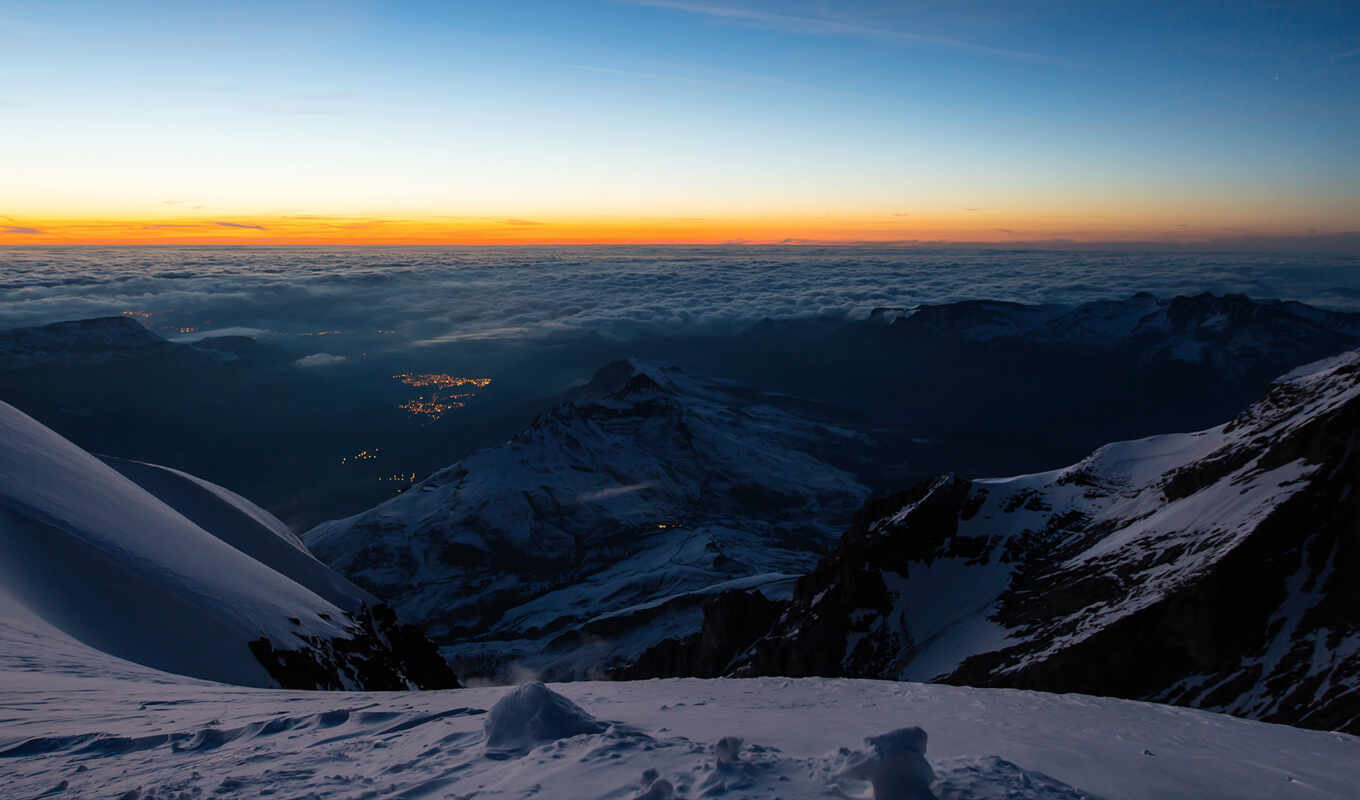 snow, mountain, landscape, horizon, Switzerland, the alps, iron, valley, bernese, jungfraujoch