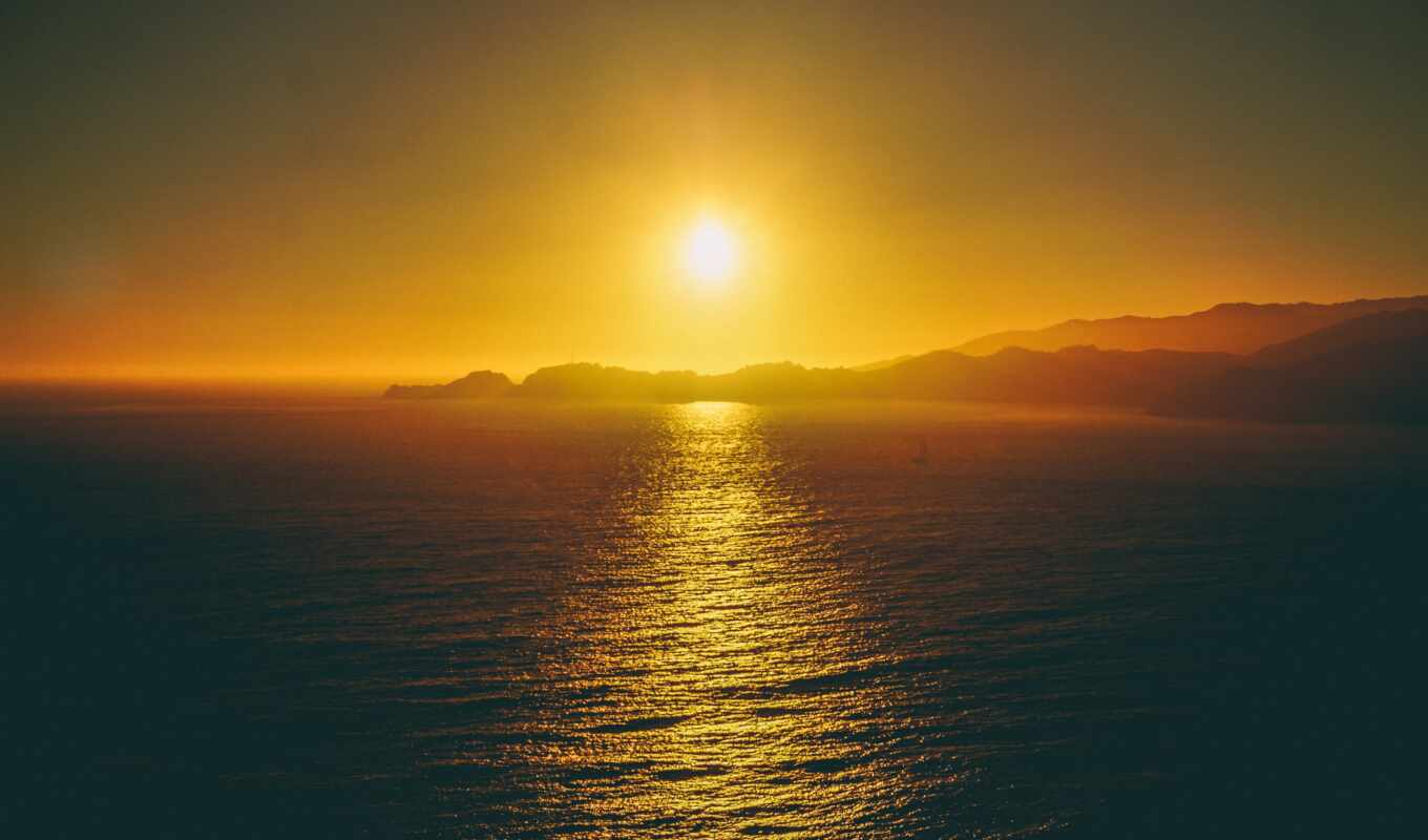 sky, sunset, sea, background image