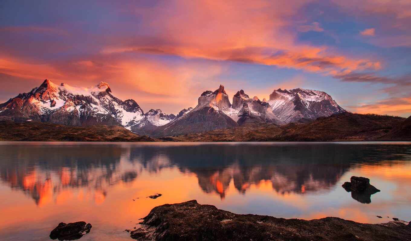 mountain, of, park, paine, chile, patagonia, national, pine, torre, torres