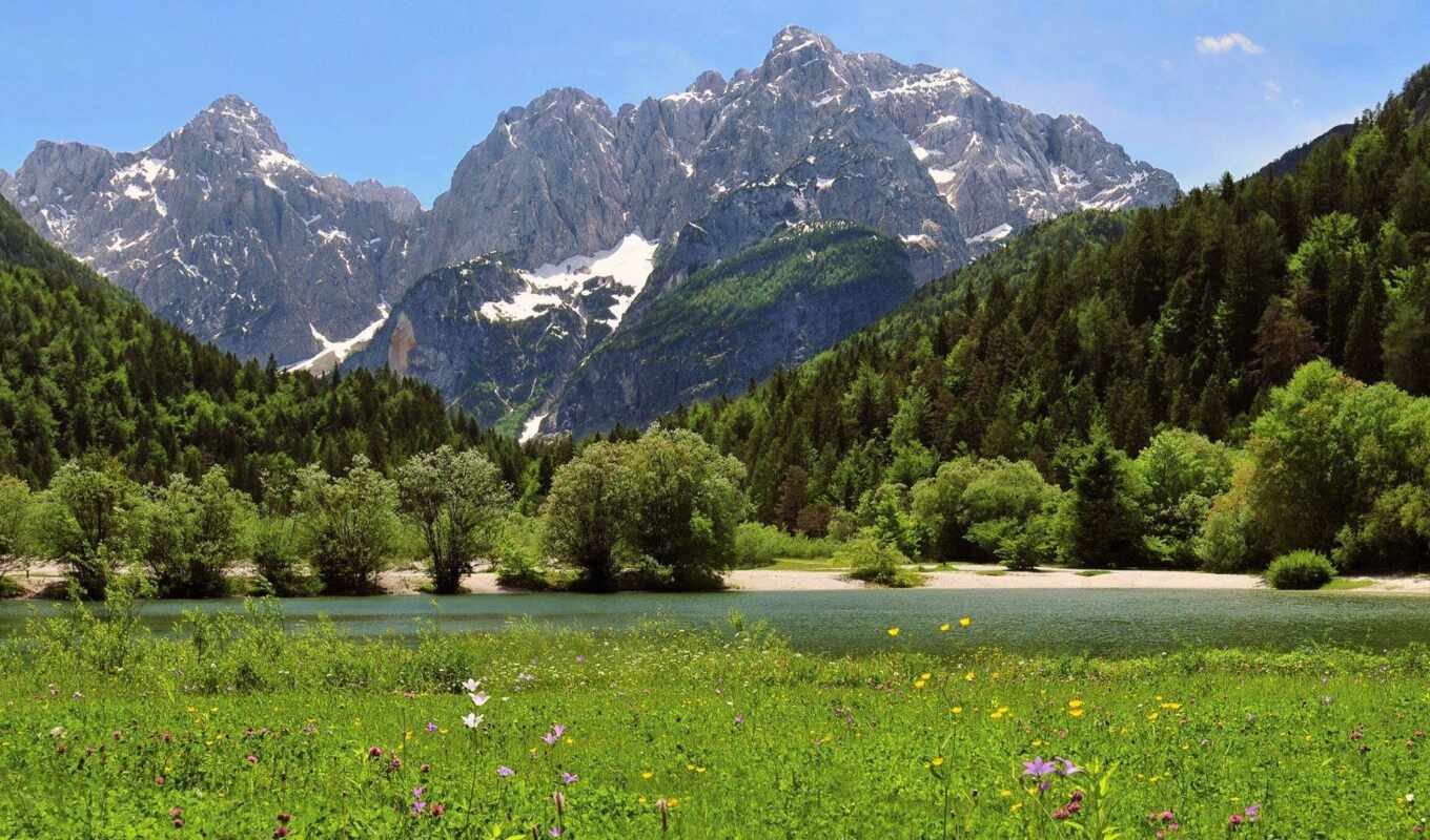 гора, альпы, slovenia, funart