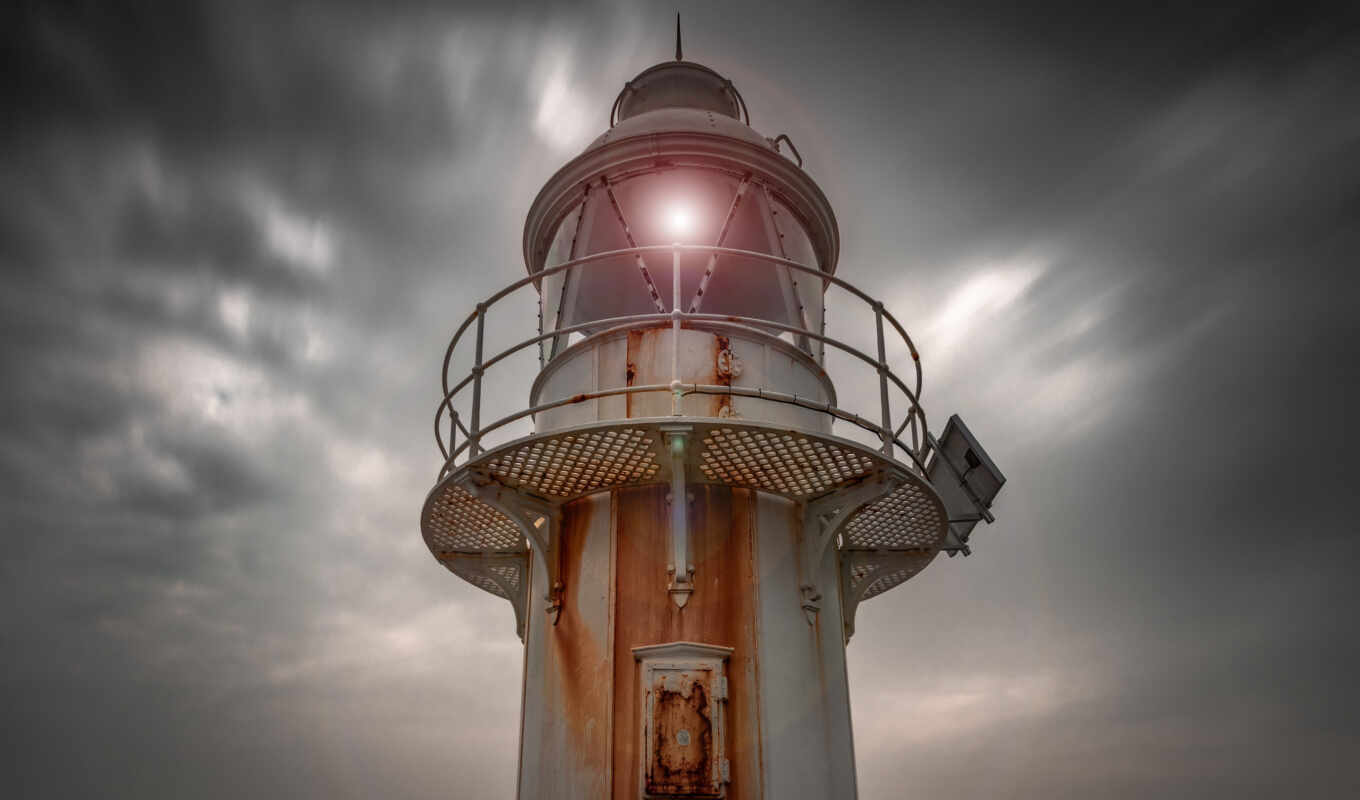light, night, landscape, sea, lighthouse, subject matter, England, lighthouse, clip, footage