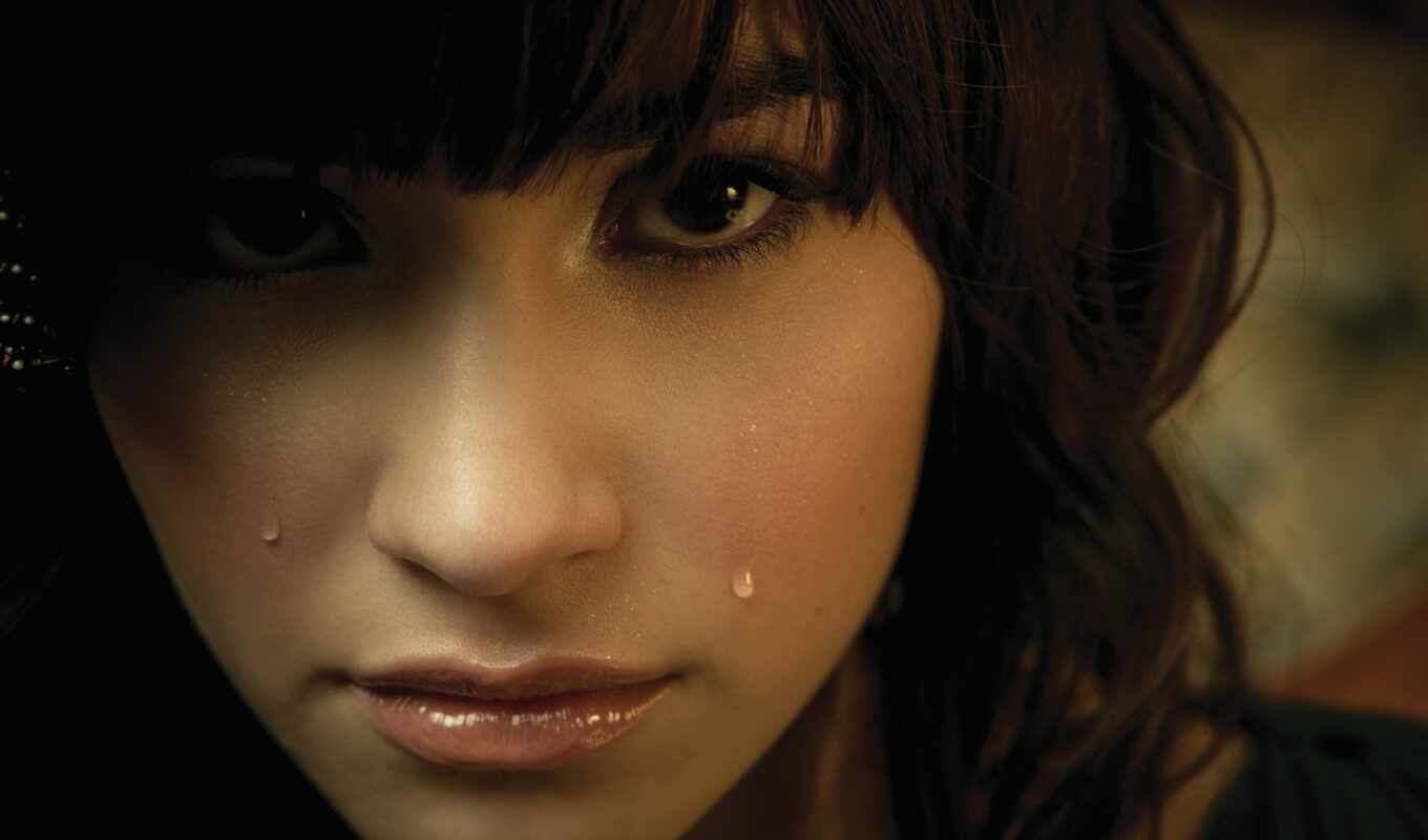 girl, woman, cry, brunette, but, demi, lovato, how, devushki, crying, crying