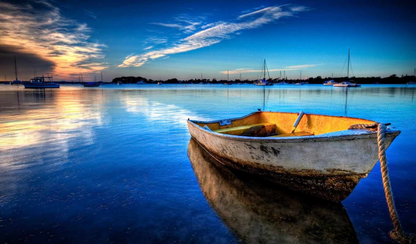 пляж, лодка, canoe