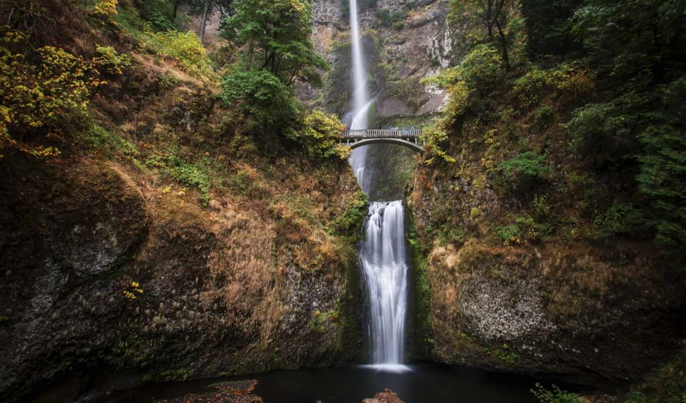 nature, mouth, river, waterfall, national, oregon, columbia, fore