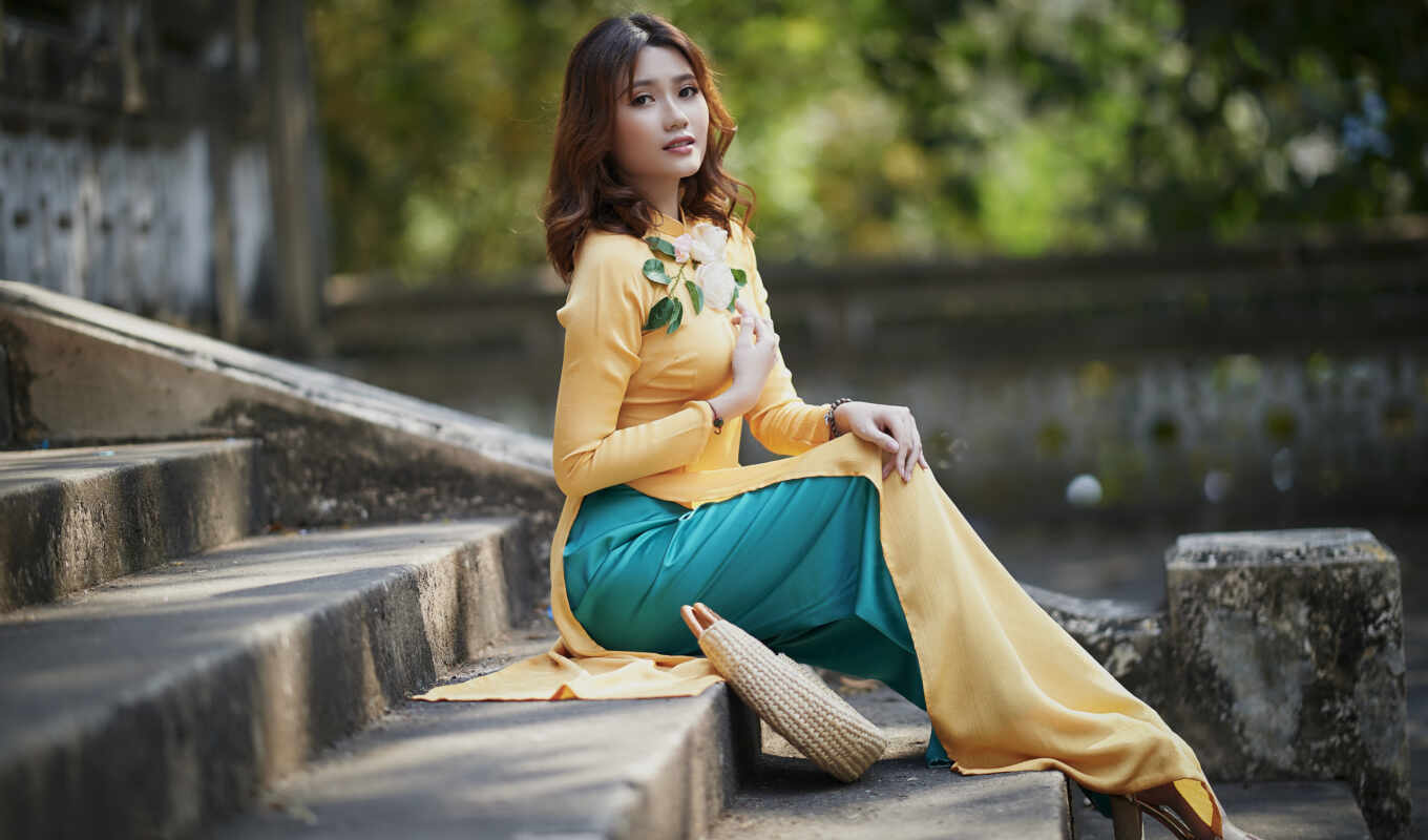рука, женщина, asian, платье, bild, sit, gratis, vietnam, pixabay, stair, экскурсовод