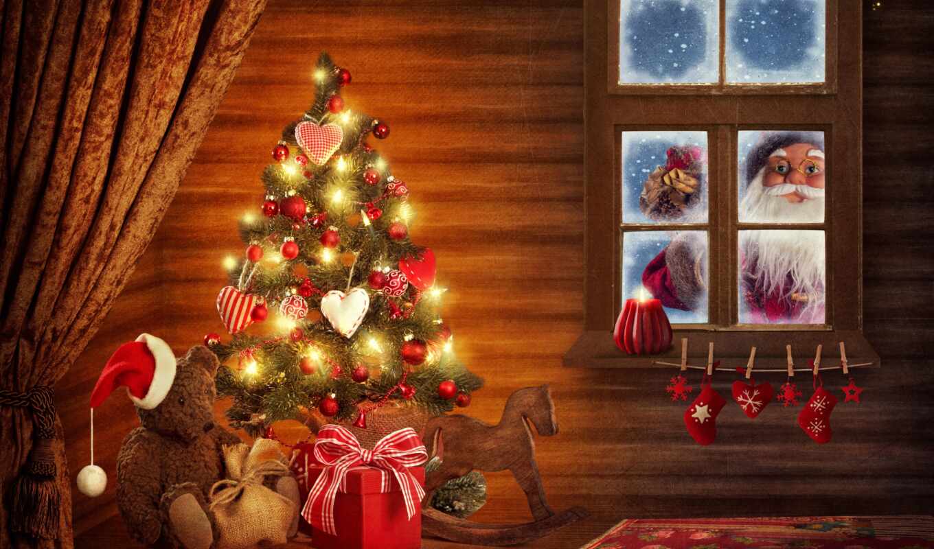 дерево, new, год, christmas, клипарт, растровый, merry