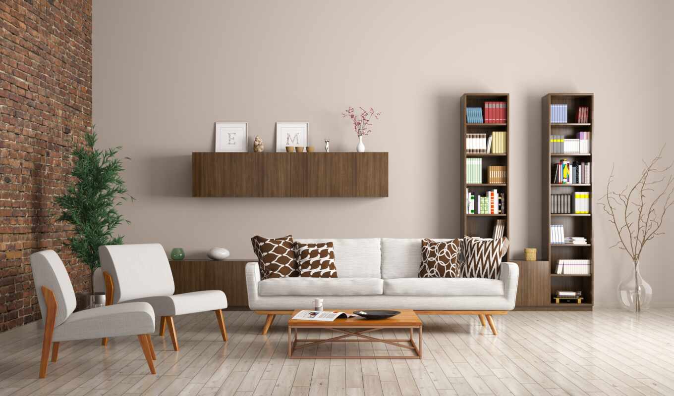 white, home, design, modern, sofa, interior, illustration, library, bookhelf, dekoral