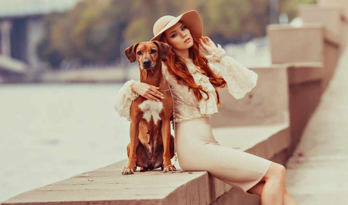 hat, woman, hair, model, long, see, skirt, cat, teeth, open, outdoors