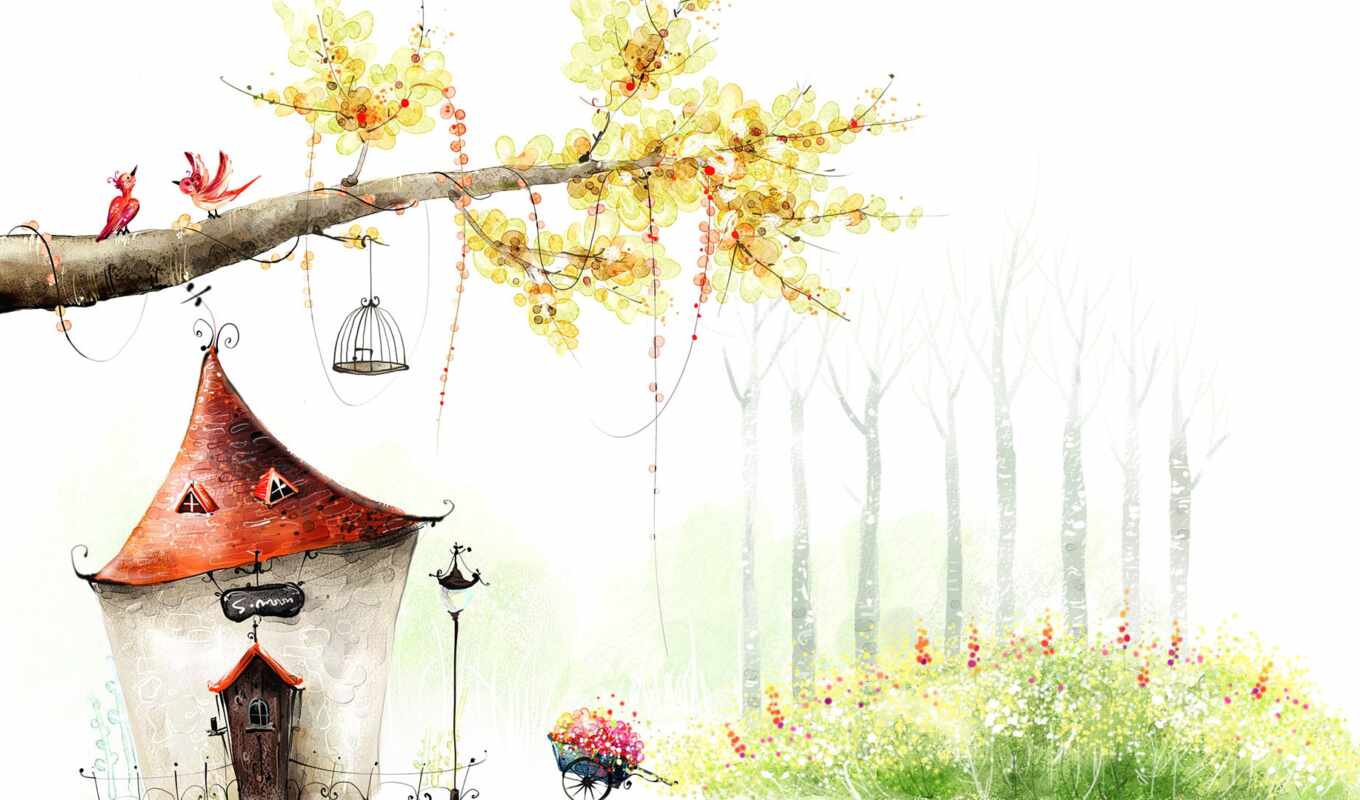 background, tree, taste, castle, world, fantasy, beautiful, png, illustration, drawing, any