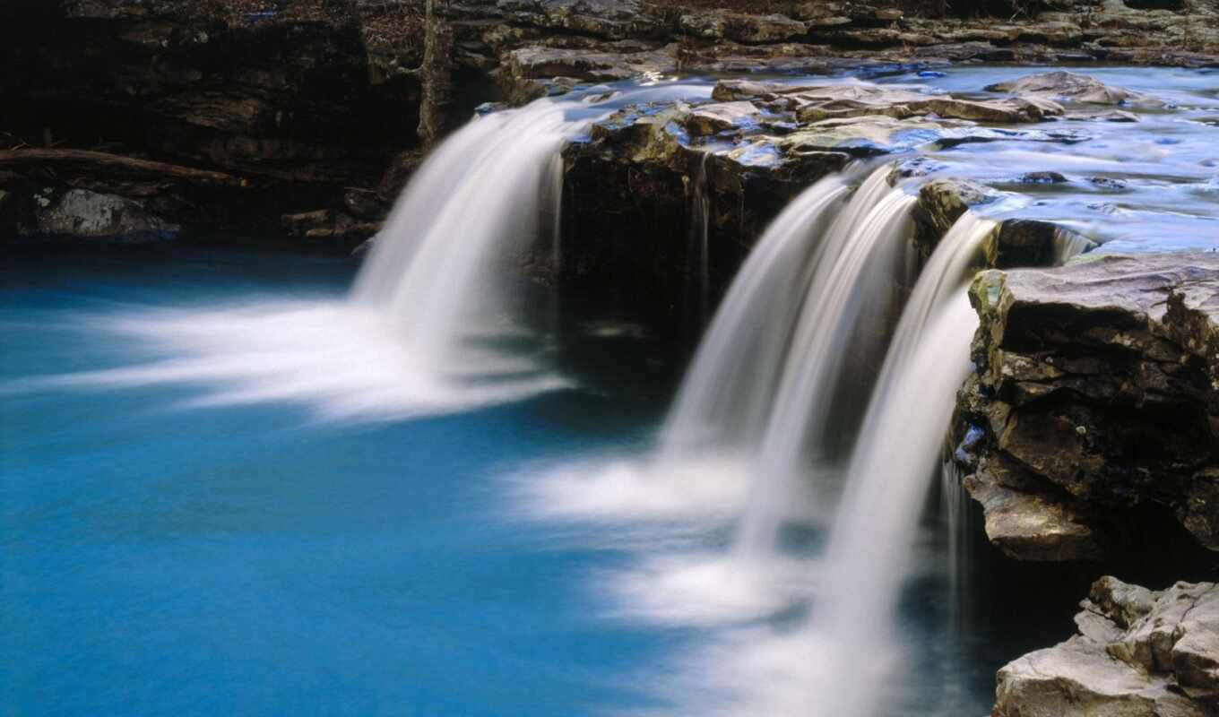 природа, water, банка, водопад, водопады, small, фоны, камни, скалы