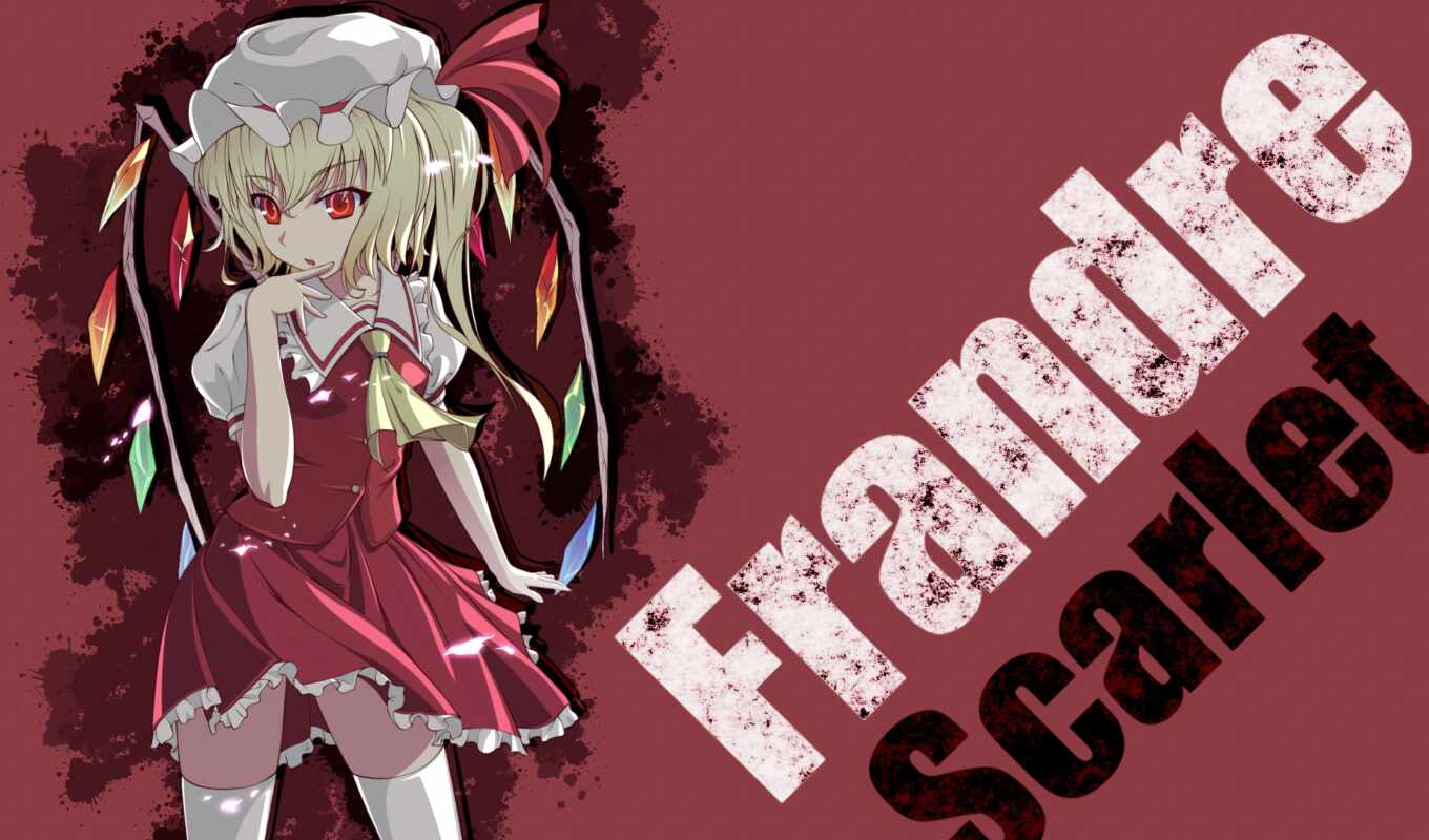 anime, touhou, hair, collection, scarlet, thigh, flandre