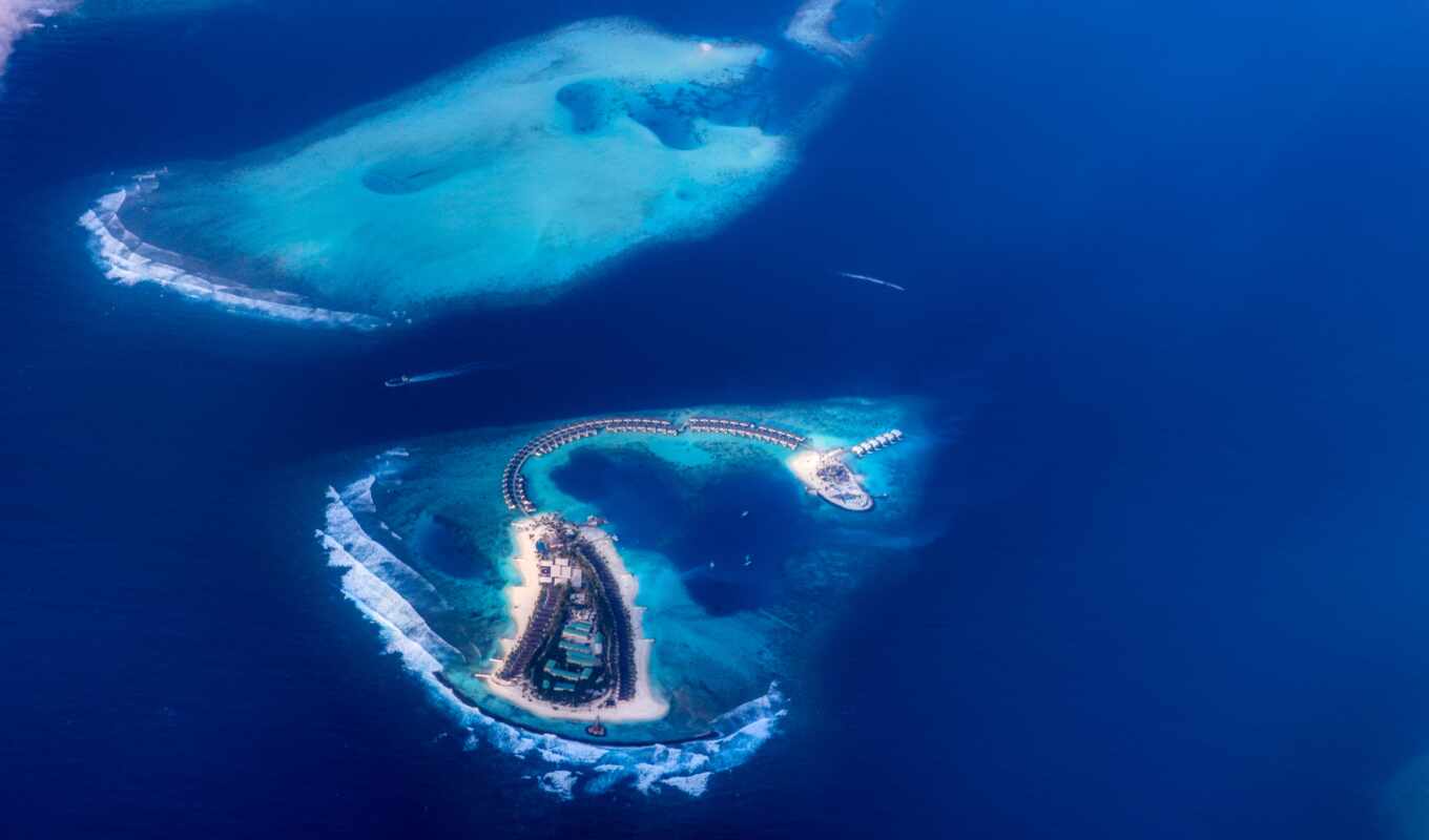 взгляд, shoot, остров, aerial, drone, maldive