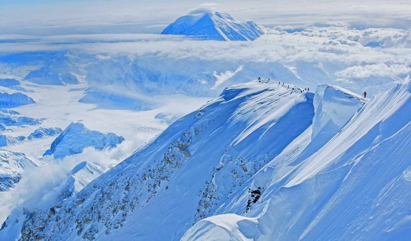 снег, usa, park, national, аляска, mount, mckinley, denalus