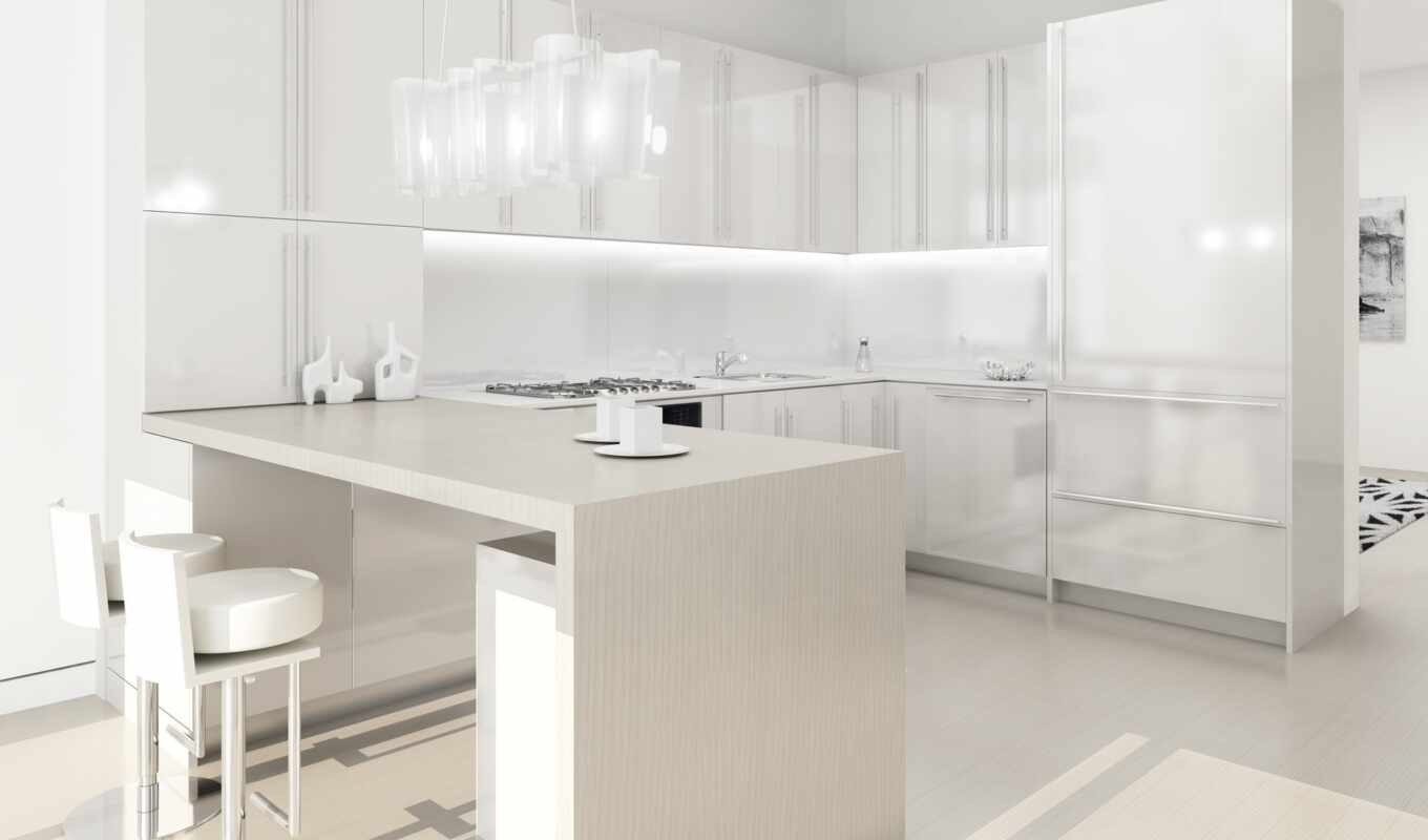 white, room, home, design, modern, interior, kitchen, flat, kitchens, ideas, remodelling, countertops