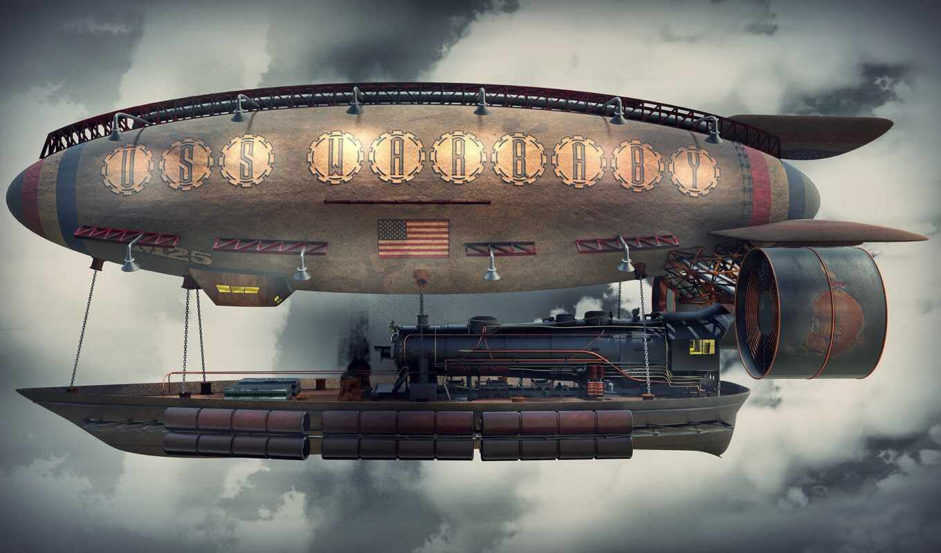 steampunk, airship