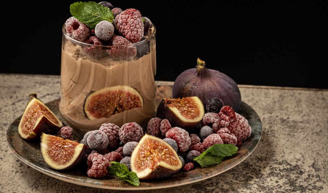 ipad, mini, chocolate, berry, meal, fig, mousse, peakpxpage