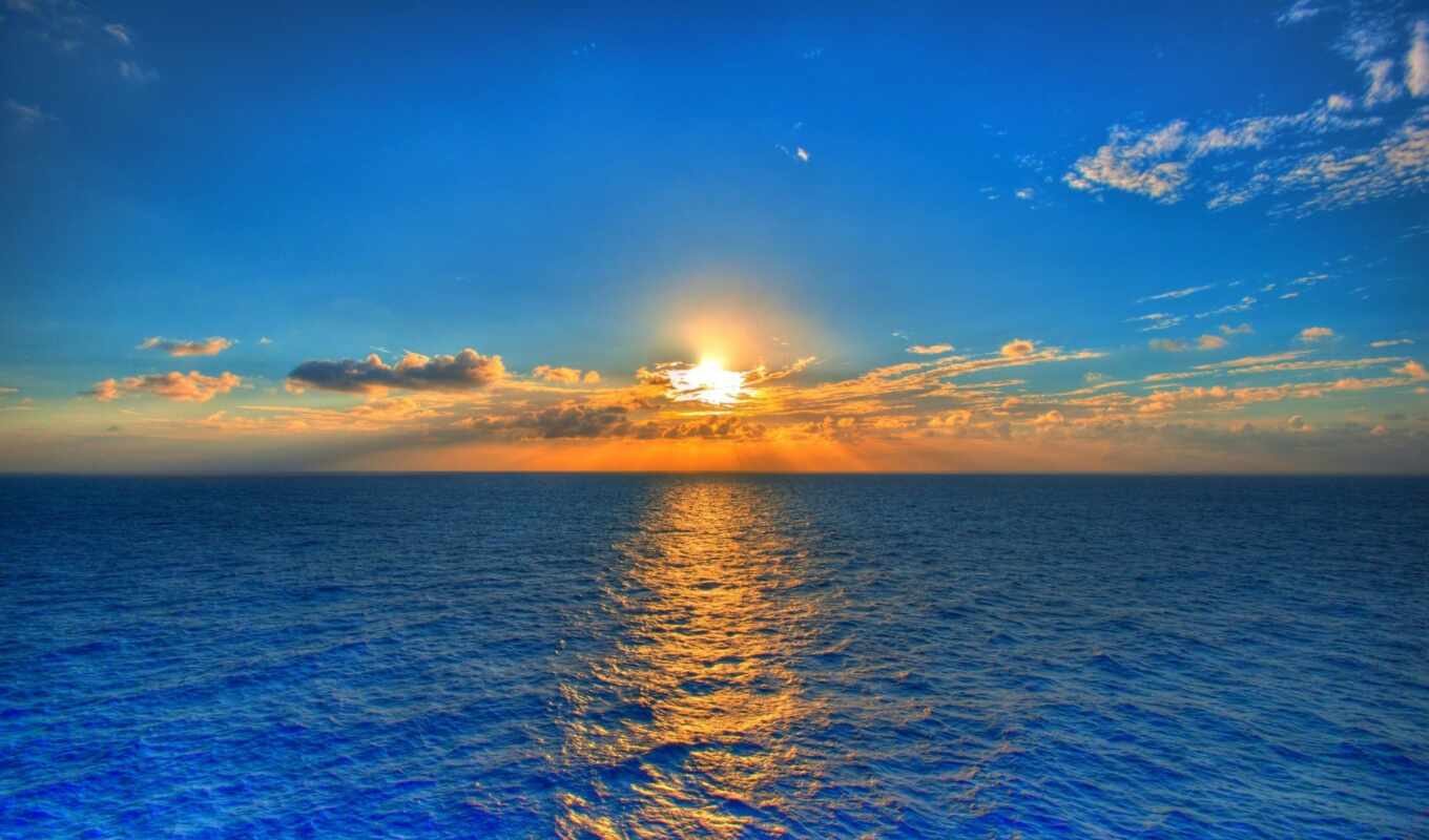 nature, sky, sun, sunset, water, sea, ocean, suns, cloud