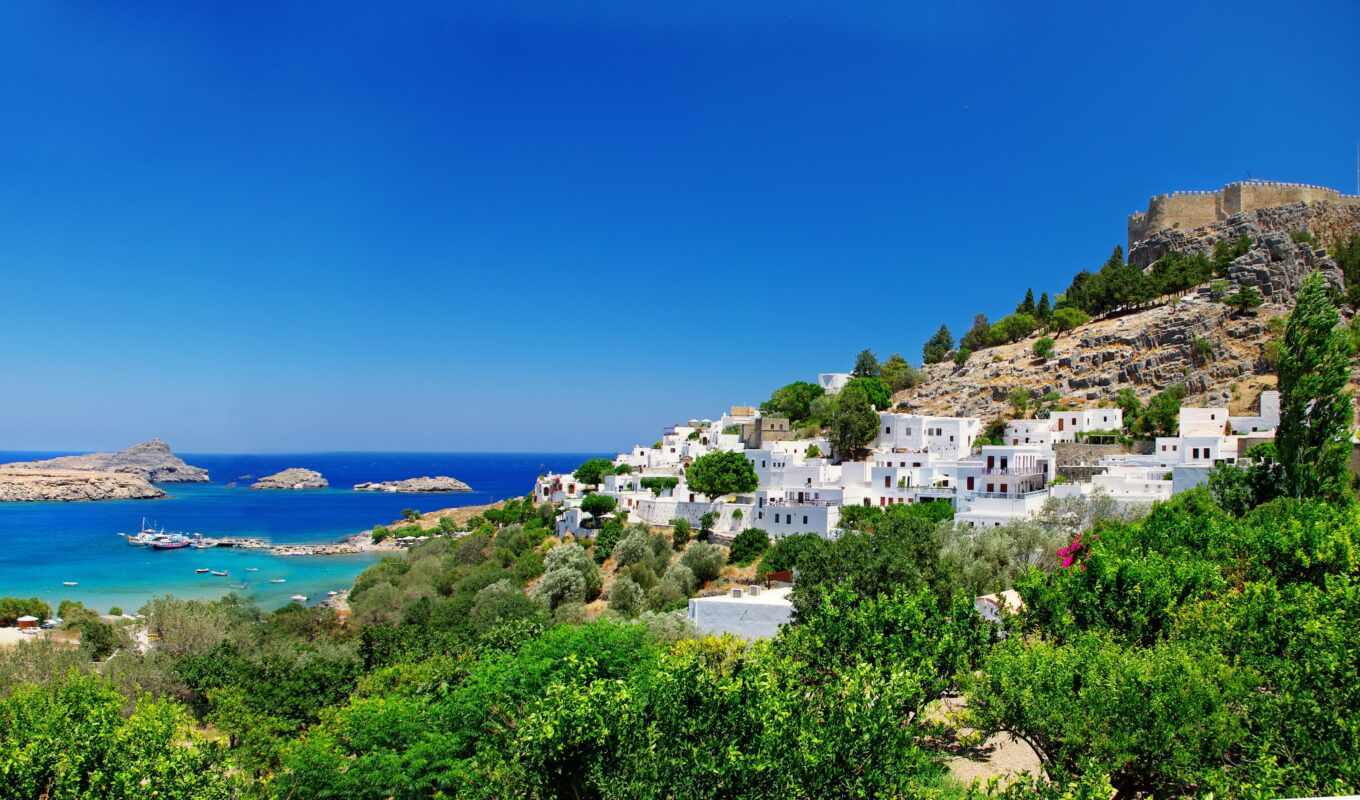 пляж, hotel, показать, цены, travel, greek, lindos, акрополь