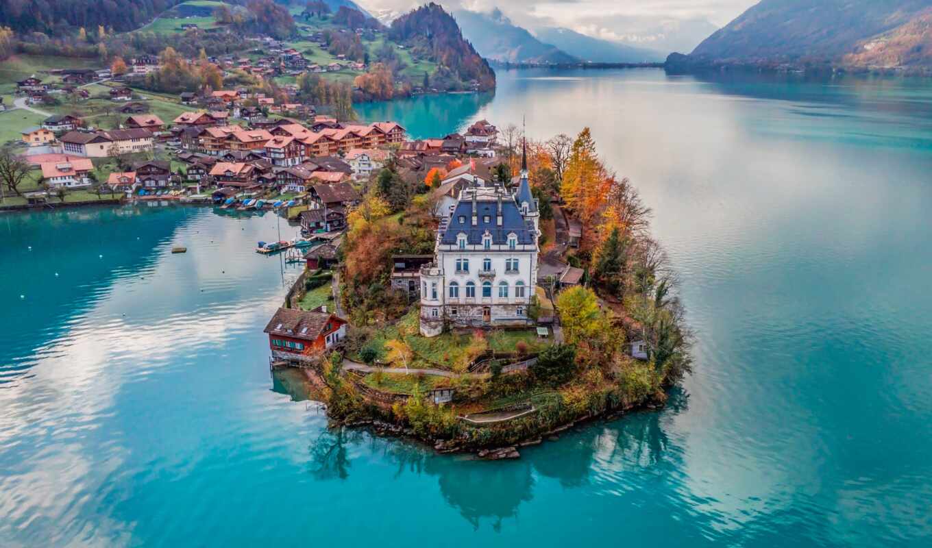 озеро, швейцария