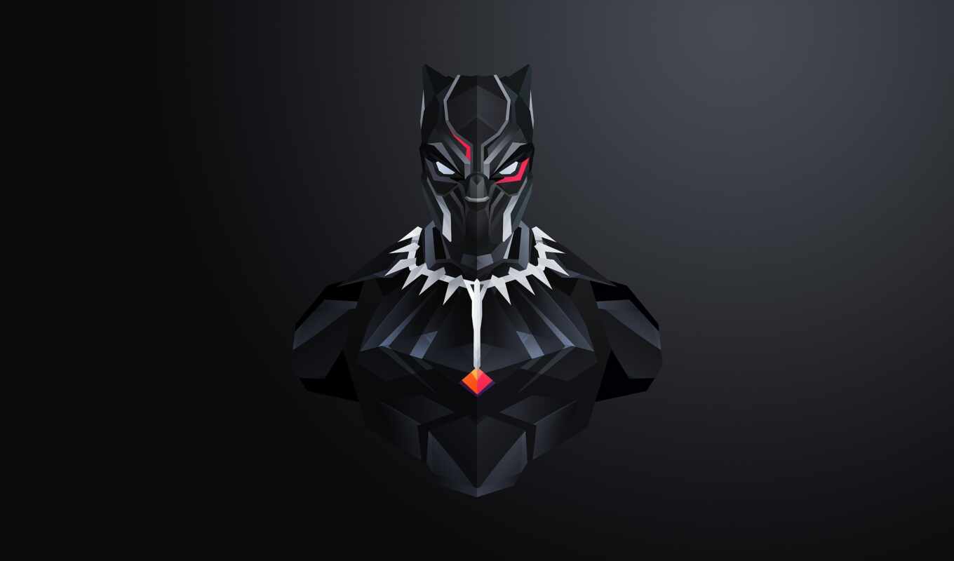 black, marvel, comics, минимализм, panther, awesome