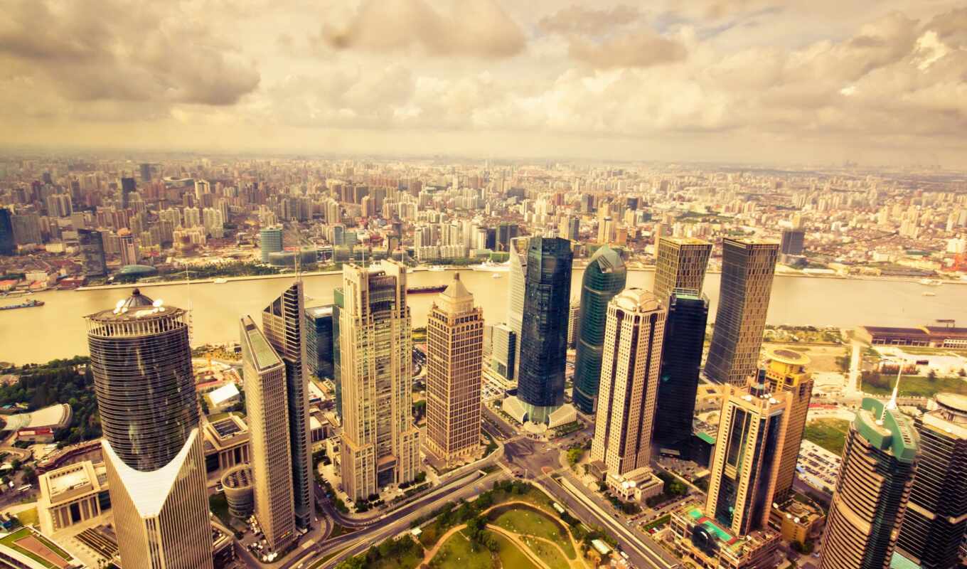 house, город, landscape, площадь, горизонт, urban, мегаполис, shanghai, китаянка, metropolis, небоскрёба