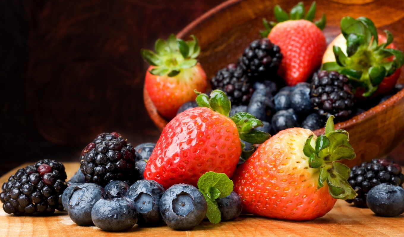 еда, чаша, плод, клубника, blackberry, ягода, черника