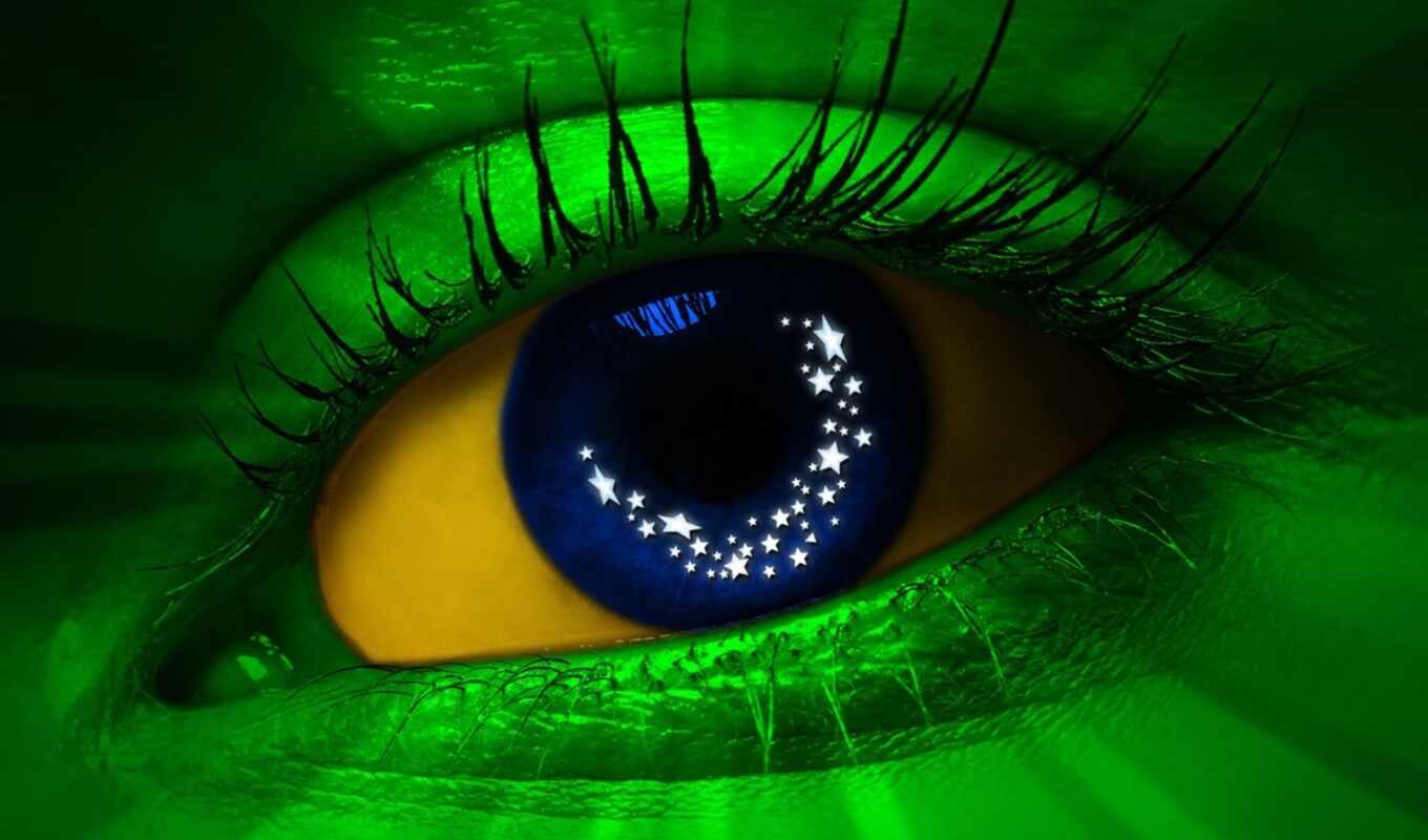 глаз, бразилии, fantasy, флаг, brazil, brasil
