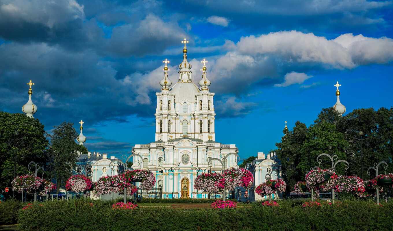 россия, петербург, cathedral, convent, smolny, rastrellus