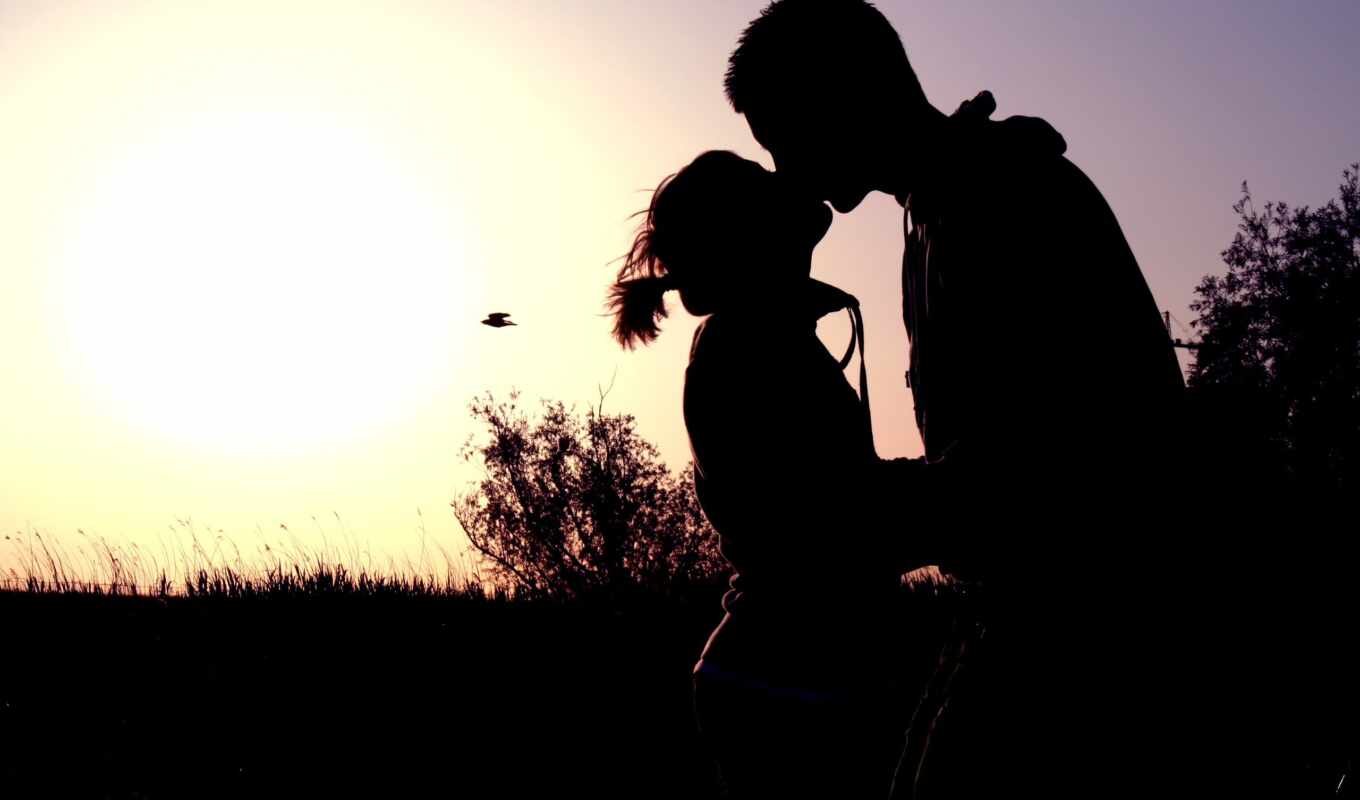 love, картинка, sun, поцелуи, восход, солнца, lovers, силуэт, любви, любители, поцелуи