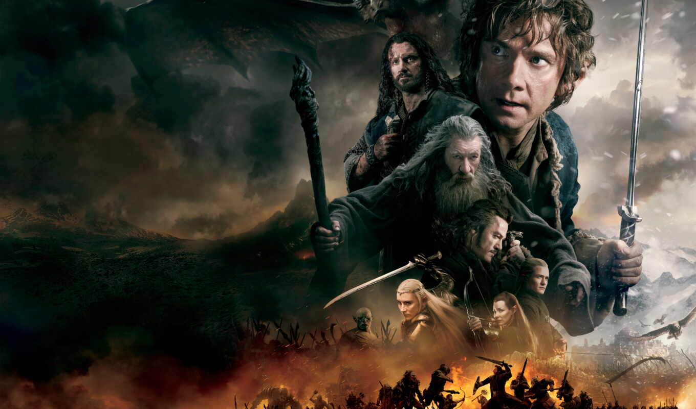 five, sword, hobbit, army, battle, cinema, five, warriors