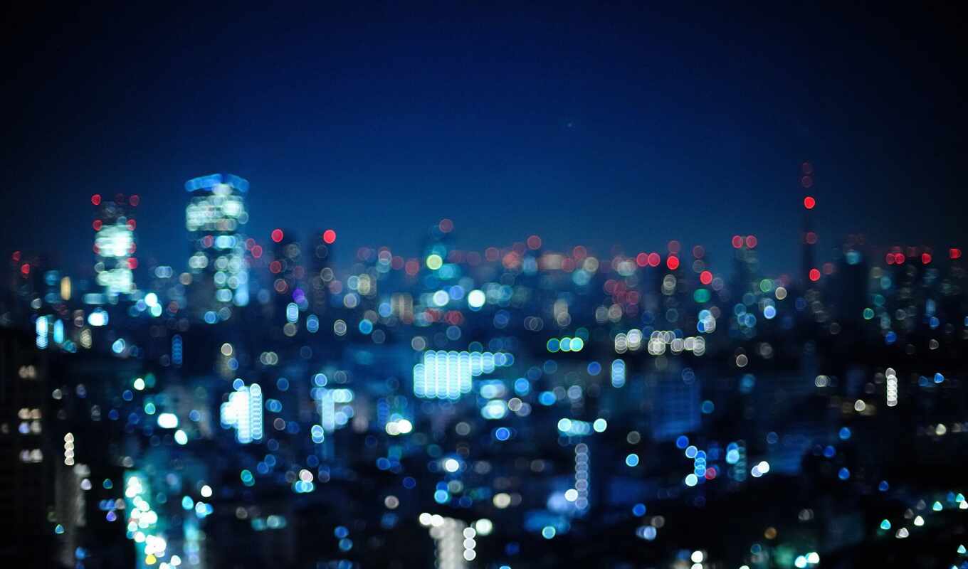 picture, drawing, city, night, cities, lights, japanese, backgrounds, dark, blue, Tokyo